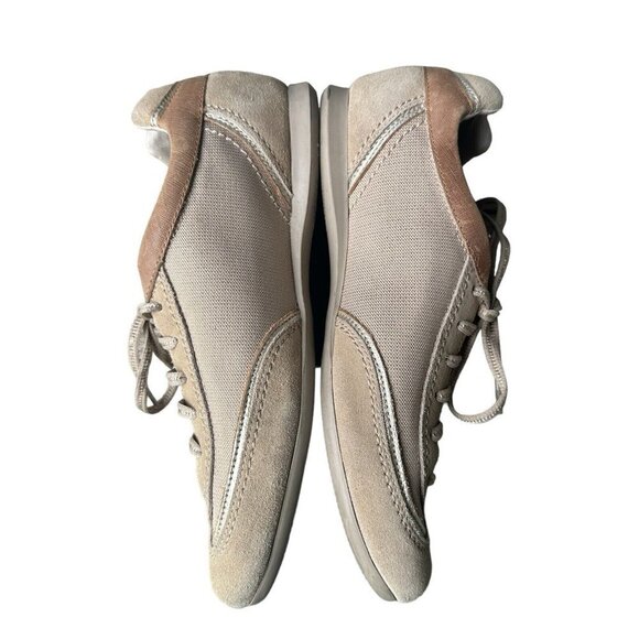 Skechers Bella Campana Fashion Sneakers Gold Leather Textile Lace-Up Size 10 - Picture 2 of 10